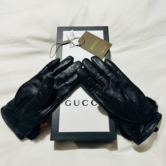 100% Authentic Beautiful Leather Vintage Gucci Gloves 🧤 - Picture 2 of 6